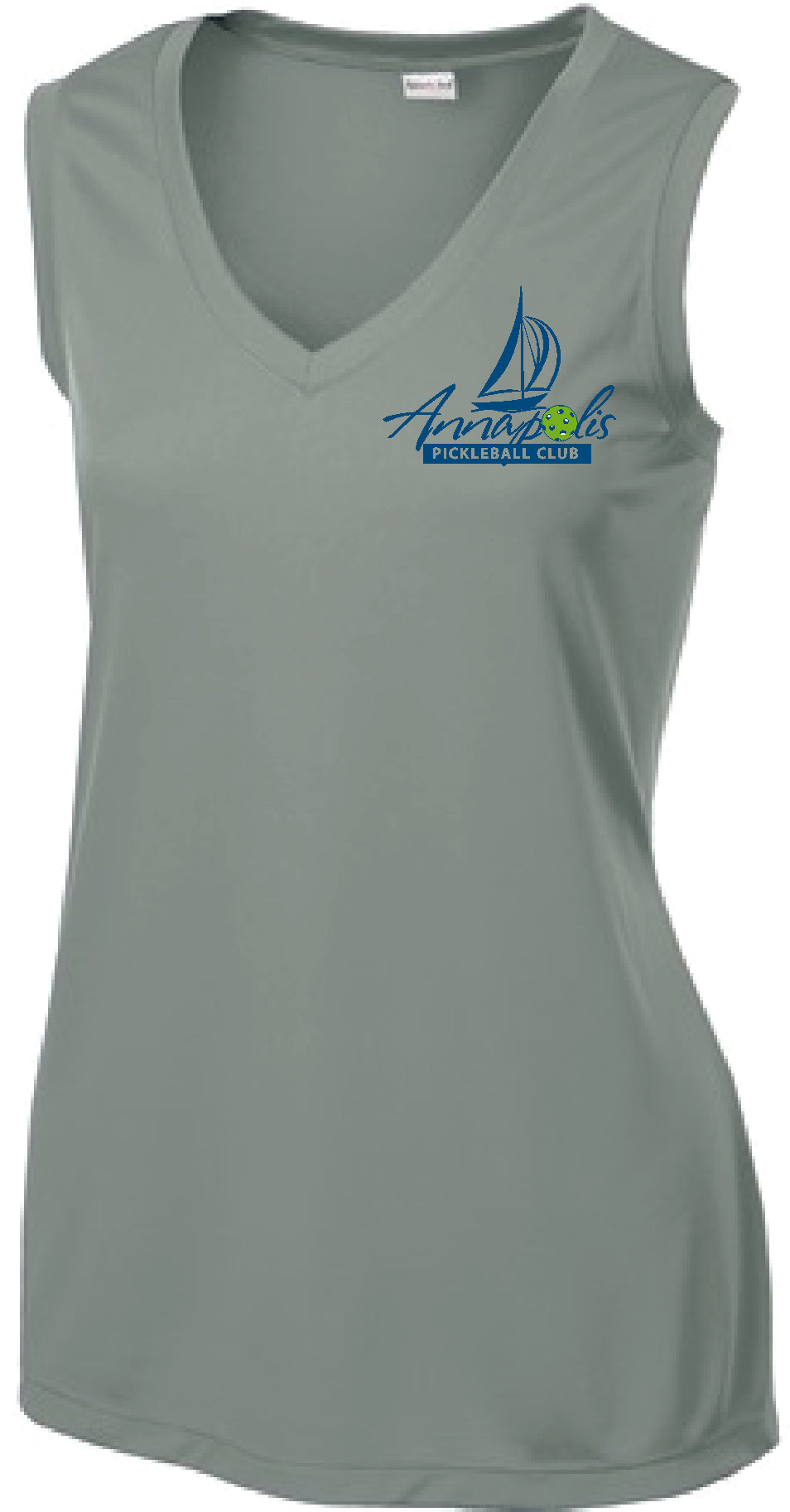 Ladies Sleeveless Wicking Tshirt W/ APB logo