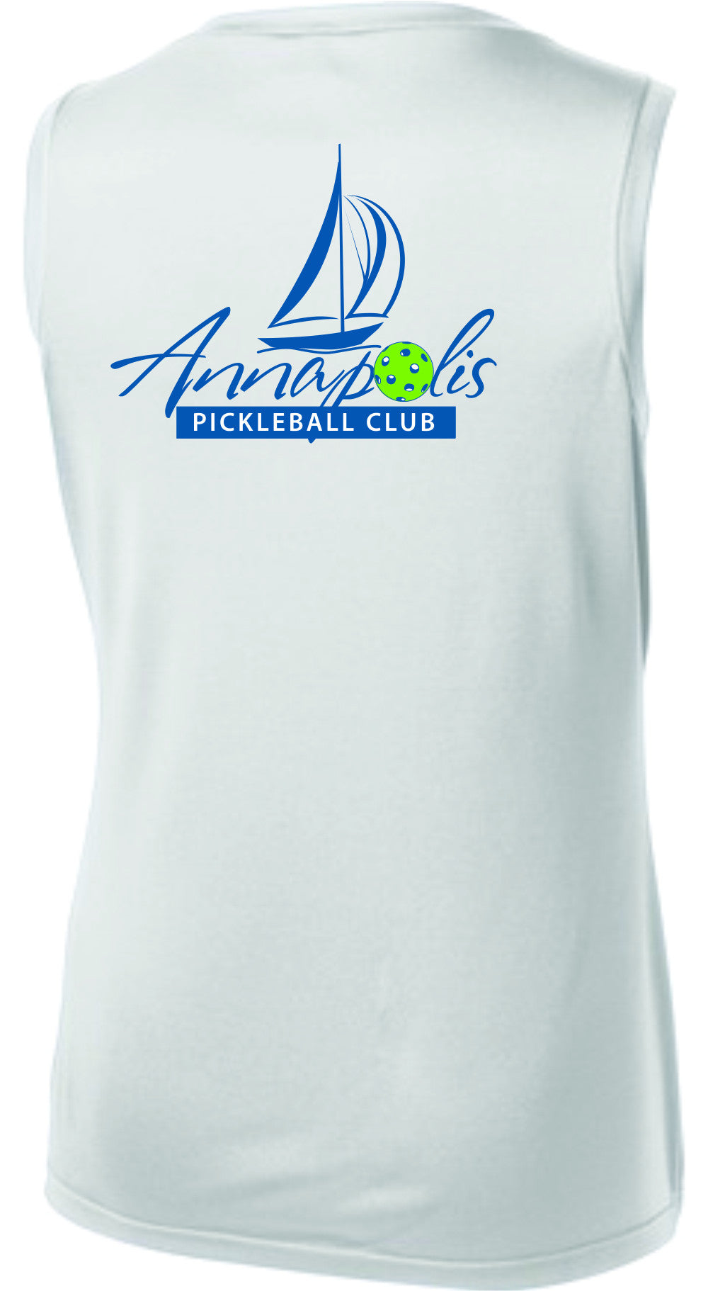 Ladies Sleeveless Wicking Tshirt W/ APB logo