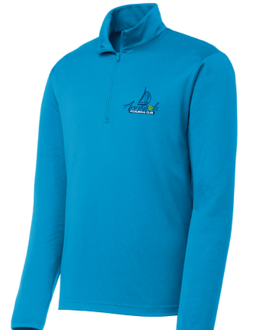 Unisex 1/4 Zip Wicking T-shirt with APB logo