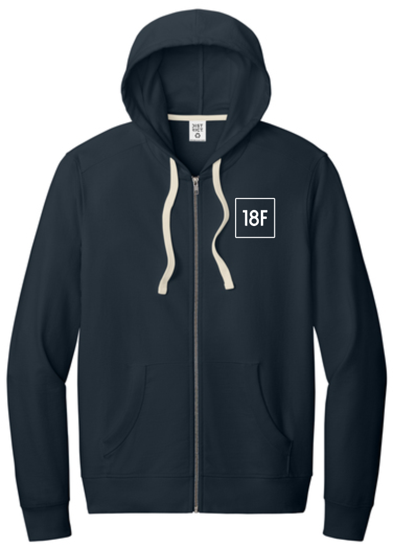 18F District Refleece Zip Hoodie