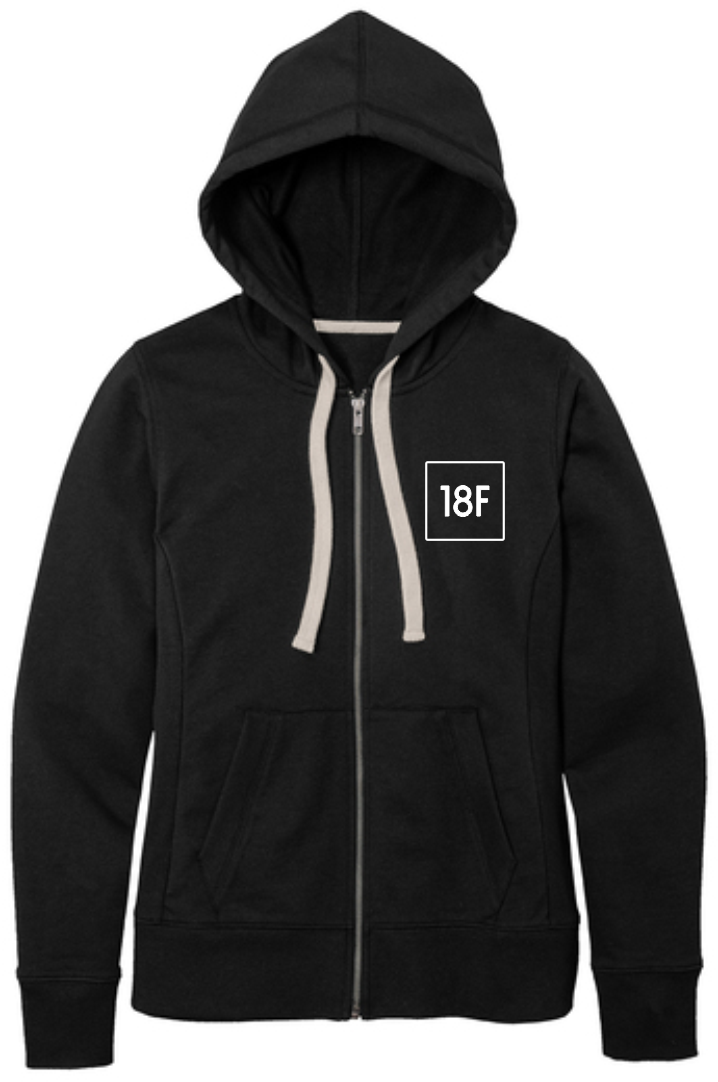 18F District Ladies Refleece Zip Hoodie