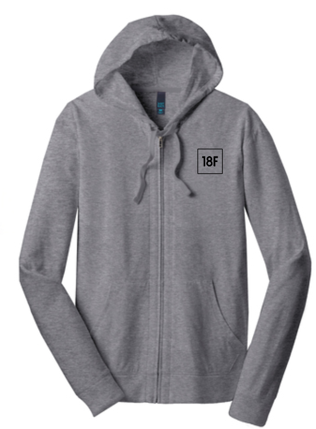 18F District Light Weight Zip Hoodie