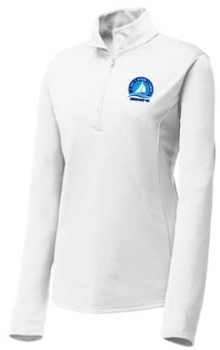 Ladies Long Sleeve 1/4 Zip T-shirt - Newport