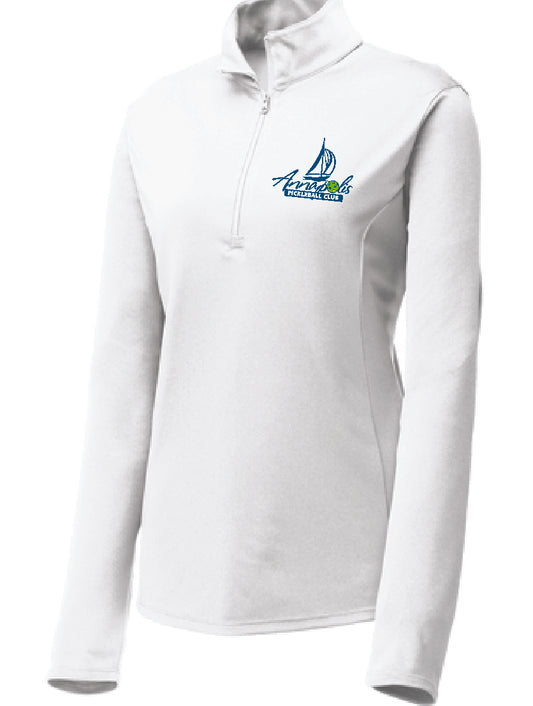 Ladies' 1/4 Zip Wicking T-shirt W/ APB LOGO