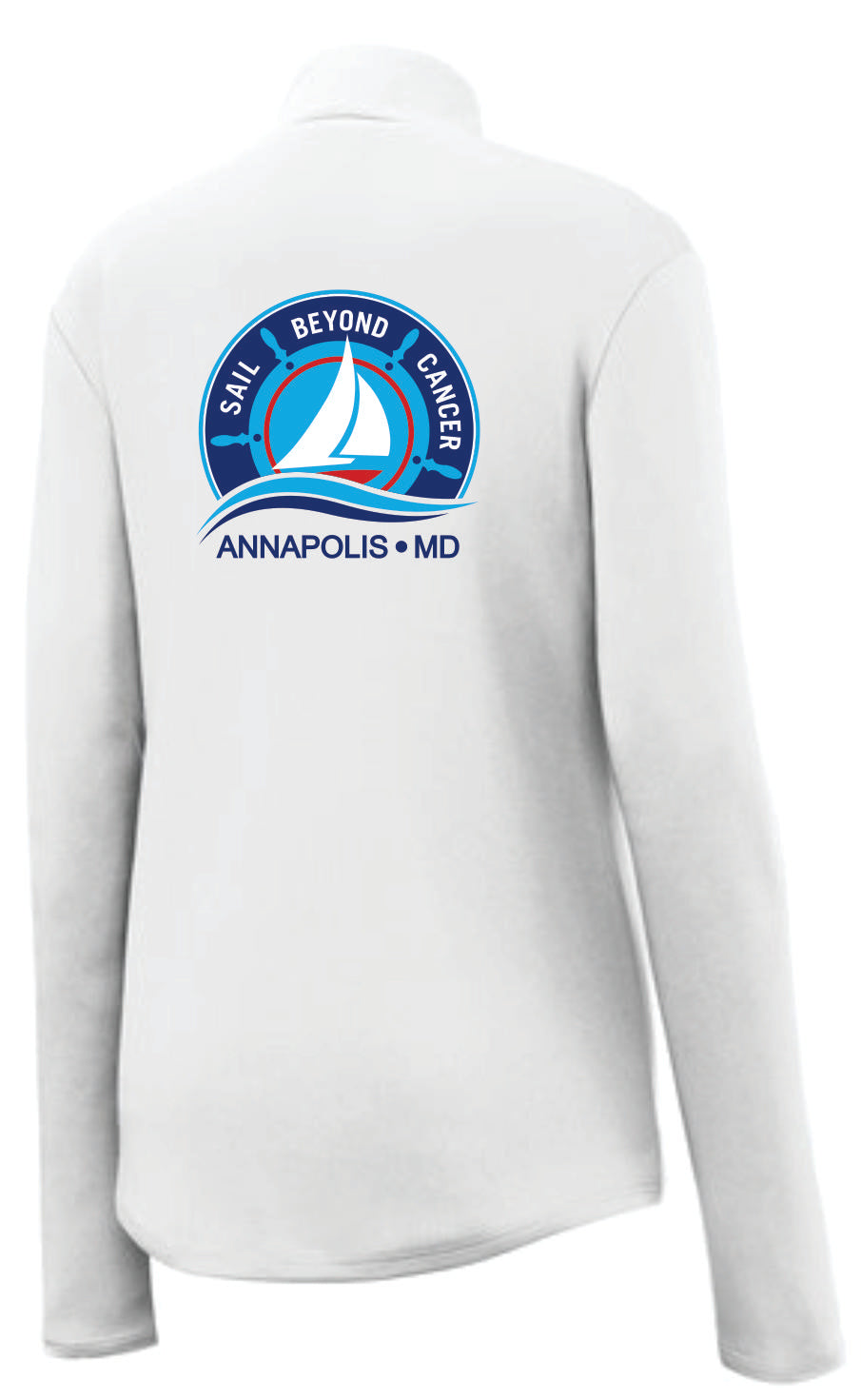 Ladies Long Sleeve 1/4 Zip T-shirt - Annapolis