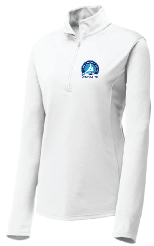 Ladies Long Sleeve 1/4 Zip T-shirt - Annapolis